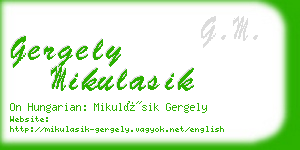 gergely mikulasik business card